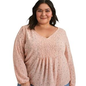 Torrid V-Neck Floral Top – Flattering Fit, Size 5X